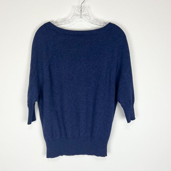 Theory Blue Cashmere V Neck Button Front Slouchy Cardigan Sweater size XS - Picture 5 of 11